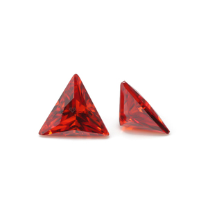 Wholesale Luxury <strong>Gemstone</strong> 4mm <strong>Orange</strong> Red Triangle Cut Cubic Zirconia Stone - Product Image 3