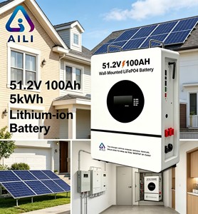 Batteria LiFePO4 51.2V 100Ah 5kWh Impilabile e Divisibile IP65 da Parete 5000W CAN All-in-One Ibrida per Accumulo Energetico Domestico Solare - Product Image 2