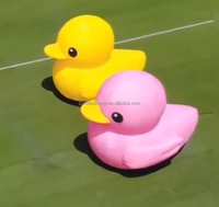 Ballon géant gonflable jaune en PVC, 1 pièce, pour l'extérieur, modèle promotion, canard rose, flottant, en vente