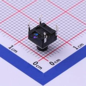 UK-B0202-G6.5-250 Tactile Switch Through hole-4P,6x6mm Switch Single Pole Single Throw Round Button 2.5N Through Hole - Product Image 2