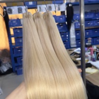 Perruques de cheveux humains vietnamiens vierges de qualité supérieure, couleur personnalisée, lisses et raides, avec mèches blondes 613 bouclées birmanes