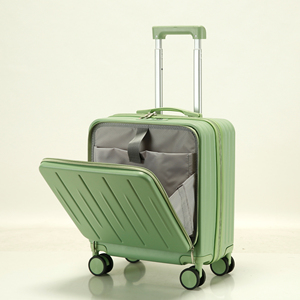 OEM Tùy Chỉnh Thân Cây Hành Lý Va Li Vỏ Cứng Hành Lý Với Top Zip Mở Màu Xanh Lá Cây Cabin Hành Lý 18 Inch Cho Công Ty Quà Tặng - Product Image 2