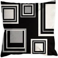 Housse de coussin transfrontalière nouveau style lignes abstraites noir et blanc simple pour salon bureau canapé