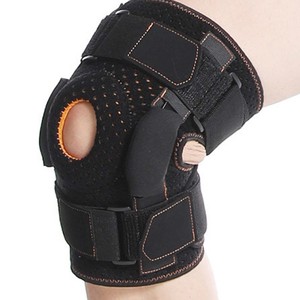 Sports Knee Brace With Steel Plate Support For Running Hiking Cycling Men Professional Joint Protection Black Orange - Product Image 2