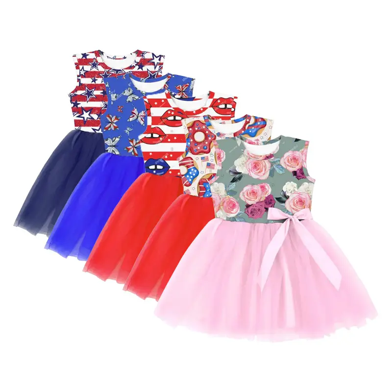 Vestido de princesa de SQG-089 para niña, vestido de seda de leche cepillada, muy cómodo, ropa informal para bebé