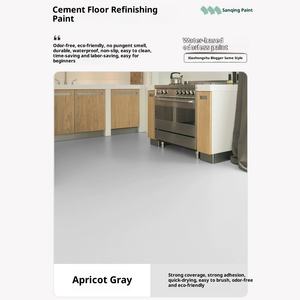 Muestra Gratuita de <span class=keywords><strong>Pintura</strong></span> para Pisos Sanqing Gris, <span class=keywords><strong>Pintura</strong></span> Epóxica Resistente al Desgaste para Interiores, Revestimiento a Base de Agua con Aplicación de Brocha - Product Image 6