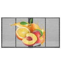 Écran LED transparent couleur haute transmission lumineuse, mur vidéo LED transparent pour vitrine de boutique, signalétique commerciale