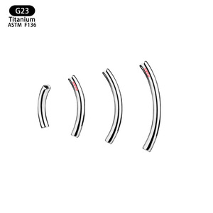 Bijoux de piercing en titane courbé G23 ASTM F136 pour nombril, rook, lèvre, unisexe - Product Image 5