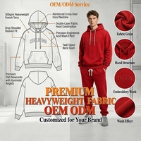 Produsen Tracksuit Custom Cenloong Bahan Berat Premium, Hoodie dan Celana Olahraga Bahan Tebal, Logo Kosong