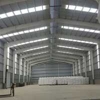 Bâtiment d'entrepôt industriel préfabriqué à grande portée en acier, structure en acier léger galvanisé, stockage logistique JIEKE