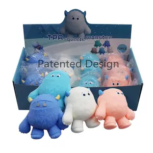 Patentiertes Design TPR Stress Squishy Niedlicher Monster Puffer Ball Anti Stress Sensorisches Gadget Spielzeug Für Kinder Und Erwachsene Geschenk