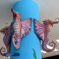 Modèles d'animaux marins en fibre de verre - Pieuvre, Phoque - Ornements décoratifs faits à la main pour aquariums et extérieur