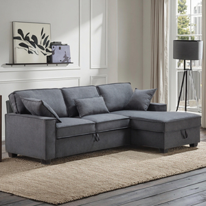 L Shape Corner Couch <b>Sofa</b> <b>Bed</b> With Hidden Storage Compartment And Comfy Loveseat Sectional Design For Living Room Furniture - Product Image 2