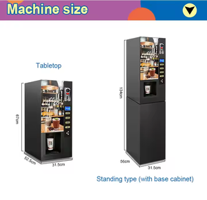 เครื่องจำหน่ายกาแฟอัตโนมัติพร้อมที่จ่ายแก้ว เครื่องทำเครื่องดื่ม กาแฟ ผลิตในจีน - Product Image 4