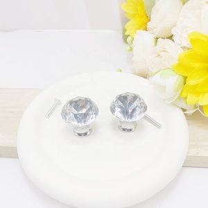 Rõ ràng kính tinh thể nội knobs-kim cương hình dạng tủ quần áo tay nắm cửa/Tủ Ngăn Kéo kéo xử lý/Kính tủ quần áo tay nắm với ốc vít - Product Image 6