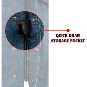 2025 cuero MDM3013 Chaleco de estilo Club 'Brute' para hombre azul denim cuello en V encaje lateral broche oculto con cremallera oculta - Product Image 5