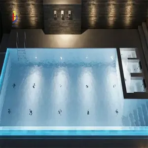 Made in China Hoteldekoration ist luxuriös, sicher und verfügt über eine Glaswand für Schwimmbad
