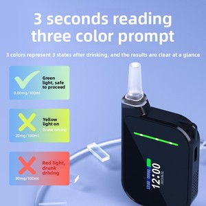 Novo Testador de Álcool Eletroquímico de Alta Precisão NDK H3 Conectado, Portátil, Alcoolemômetro Noturno Preto - Product Image 3