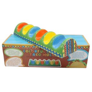 Tacos hizmet ve parti dekor arttırmak için meksika Tortilla tutucu tek kullanımlık çanak çanak ile seramik Bohemian Taco plaka - Product Image 2