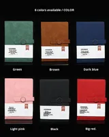 Carnet de notes magnétique A5 en similicuir PU simple pour bureau, 120 feuilles, couverture rigide avec impression couleur pour l'école