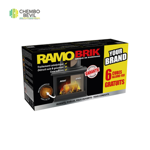 Limpiador de chimenea tipo ladrillo Tratamiento catalítico para chimeneas y chimeneas Adecuado para limpieza fina de fórmula catalítica de carbón de madera - Product Image 1