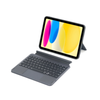 Clavier USB-C filaire pour iPad 10e génération, clavier détachable avec pavé tactile, coque de protection antichoc