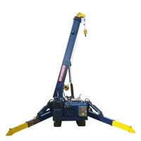 Mini-grue araignée mobile sur chenilles de 12 tonnes avec nacelle, hauteur de levage de 21 m, pour la construction, meilleur prix à vendre