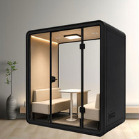 Cabine Acoustique Modulaire Suzhuang – Poste Téléphonique de Bureau Design Moderne avec Cadre en Aluminium, Écologique, Durable et Autoportante pour Hôtels