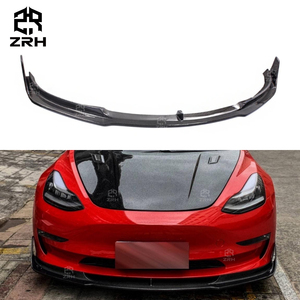 Labbro Paraurti Anteriore Stile V in Fibra di Carbonio per Tesla Model 3, Paraurti Anteriore Personalizzato Nero Carbonio Guangdong, Versa Note 2014, Bulloni <span class=keywords><strong>Model3</strong></span> - Product Image 1