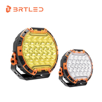 Vente en gros de phares de conduite tout-terrain LED 4x4 de 9 pouces à double couleur DRL, combinés spot/flood, pour camions