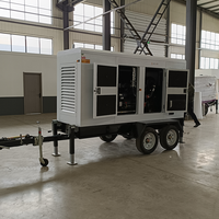 Générateur diesel silencieux sur chariot portable à faibles vibrations pour les projets de construction routière et de réparation d'autoroutes