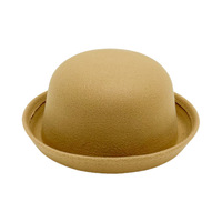 Topi Bowler Bulat Felt Unisex untuk Orang Tua dan Anak, Pesta, Panggung, Perjalanan Sehari-hari, Multi Warna, Pinggiran Melengkung, Klasik, Fashion, Aksesoris Kepala untuk Luar Ruangan