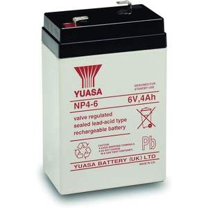แบตเตอรี่แบบชาร์จไฟได้ปิดผนึก6V 4Ah NP4-6ของ YUASA สำหรับใช้ในโหมดสแตนด์บาย - Product Image 1