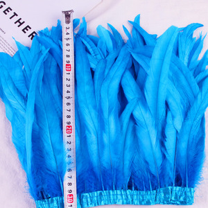 Plume de coq blanche en gros, <span class=keywords><strong>pas</strong></span> chère, 25-30 cm, bordure en plumes, frange pour carnaval, <span class=keywords><strong>cocktail</strong></span>, vêtement, artisanat, décoration de <span class=keywords><strong>robe</strong></span>, dentelle en tissu - Product Image 2