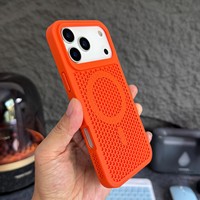 Coque arrière magnétique respirante à dissipation thermique pour iPhone 17 Pro Max, compatible iPhone 17 Air, 16, 15, 14, avec fonction de refroidissement et de charge sans fil