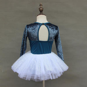 Vestidos de <span class=keywords><strong>Ballet</strong></span> de Terciopelo y Algodón de Manga Larga para Niñas, Otoño Invierno, <span class=keywords><strong>Ropa</strong></span> Cálida para Práctica y Presentación de Danza para Bebés y Niños Pequeños - Product Image 4