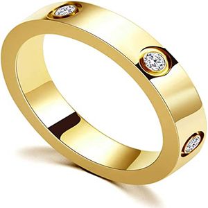 Yk Trendy Eenvoudige 18K Gold Liefde Ring Zirconia Rvs <span class=keywords><strong>Promise</strong></span> Hart Ring Engagement Sieraden Cadeau Voor Vrouw - Product Image 2
