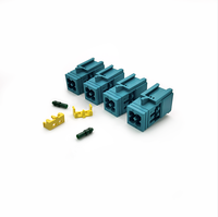 Connecteur Fakra mâle miniature Foxeco Mini C 4 broches de type Z, contact RF en cuivre pour automobile, connecteur Fakra mâle miniature à une seule broche