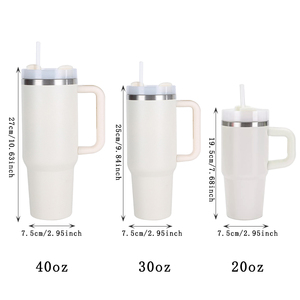 US Warehouse 40 oz Stainless Steel Double Wall Vacuum Insulated Travel Tumbler Handle Lid 6-12 Hours Thermal Insulation Portable - Product Image 3