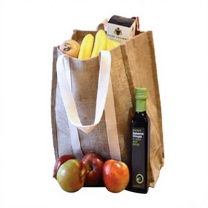 HEAVY LOAD JUTE Shopping <b>Bag</b> with Logo Cheap Custom Printed Recyclable Fabric Pink White Blue Customized Tote Style - Product Image 2