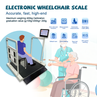 Balance électronique médicale en acier pour fauteuil roulant avec écran LCD, accès par rampe, support OEM