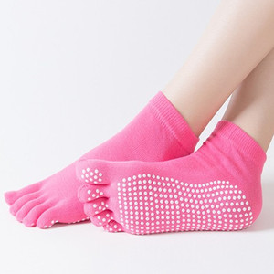Wholesale Women <strong>Men</strong> Cotton Non Slip Toe Grip Sport Yoga <strong>Socks</strong> <strong>Pink</strong> - Product Image 4