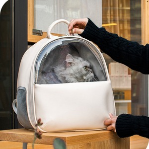 Factory direct supply of high-quality, transparent <b>cat</b> <b>backpacks</b> for outings, perfect for <b>cats</b> and dogs. - Product Image 1
