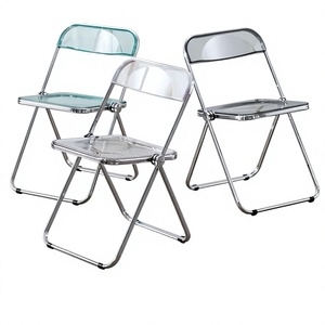 <span class=keywords><strong>Silla</strong></span> de Comedor Plegable de Plástico <span class=keywords><strong>Transparente</strong></span> con Respaldo Grueso, Diseño Moderno y Minimalista, Muebles para el Hogar, Oficina, <span class=keywords><strong>Escritorio</strong></span>, Banco de Estudio - Product Image 1