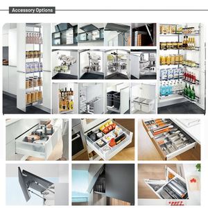 Nueva llegada de diseño de gabinete moderno de lujo personalizado de madera maciza de altura muebles de sala de estar armarios de cocina - Product Image 2