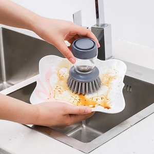 YDM Factory Direct Kitchen <strong>Dishwashing</strong> Brush <strong>Liquid</strong> Soap Dispenser Cleaning Tools Cleaning Brush Can Be Customized logo - Product Image 4