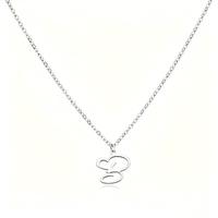 Collier pendentif en acier inoxydable Haomi CE avec initiale en forme de cœur, cadeau d'anniversaire minimaliste pour femme, chaîne de clavicule avec nom, bijoux