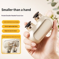 Mini pistolet de massage à double tête, appareil de massage musculaire portable, moteur sans balais, masseur électrique silencieux