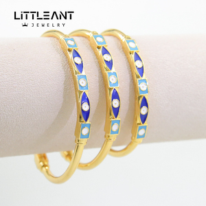Moda árabe Banhado A Ouro Cuff Bangles 18k Glod Devil Eye Design Jóias Pulseiras para Mulheres Festa de Eventos - Product Image 3