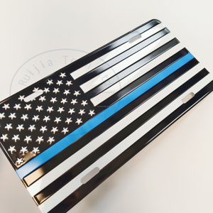 Plaques <span class=keywords><strong>d</strong></span>'<span class=keywords><strong>immatriculation</strong></span> de voiture en aluminium 3D embossées, style vintage, drapeau américain USA, pour la <span class=keywords><strong>d</strong></span>écoration des véhicules - Product Image 3
